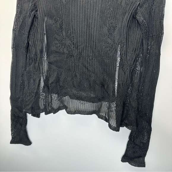 Christian Dior Boutique Set Black Cardigan Sleeveless Turtleneck cowl top Size 8 - Picture 6 of 16